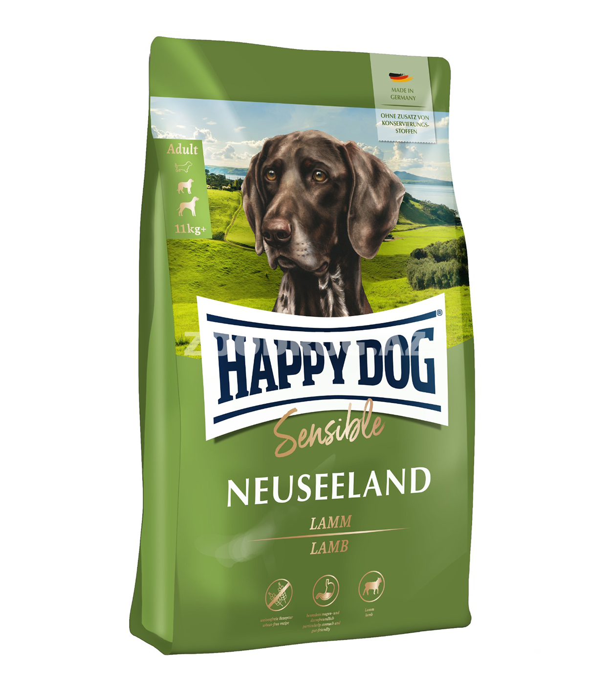 Сухой корм Happy Dog Sensible Neuseeland для взрослых собак средних и крупных пород (ягнёнок)