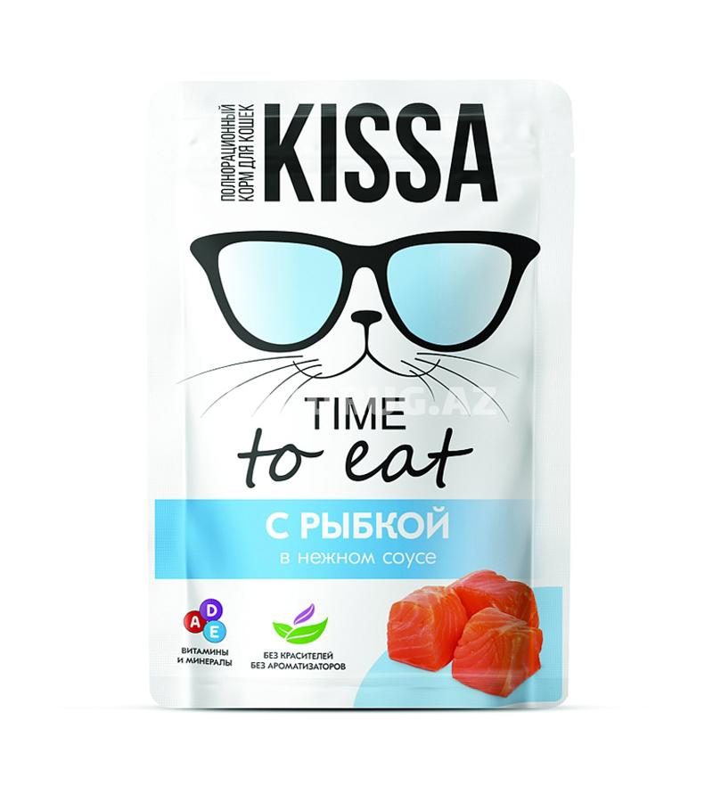 Влажный корм Kissa Пауч для кошек (Рыба в соусе) 75 гр.