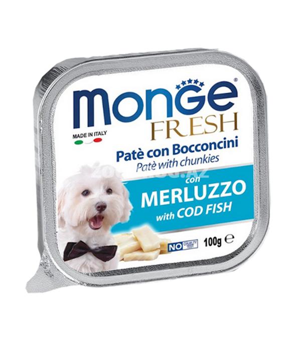 Влажный корм Monge Fresh Dog Cod Fish паштет для взрослых собак со вкусом трески 100 гр.